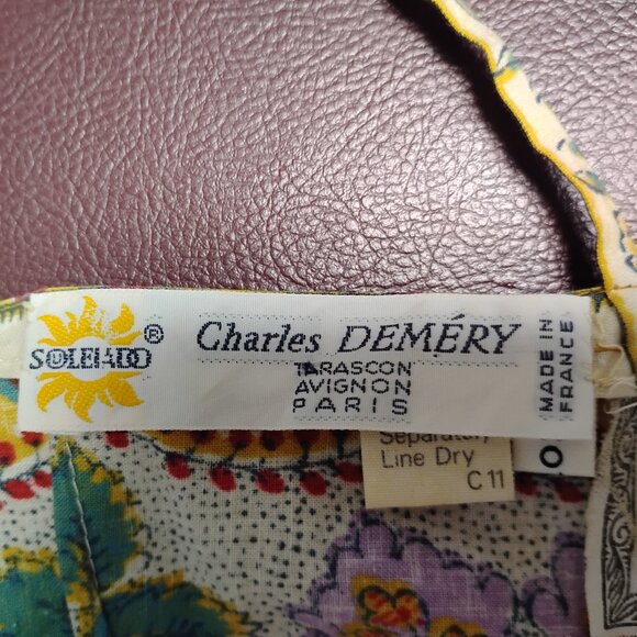 ❤️SOULEIADO CHARLES DEMERY Made in France Boho Spaghetti Strap Cotton Dress XS - Picture 10 of 10